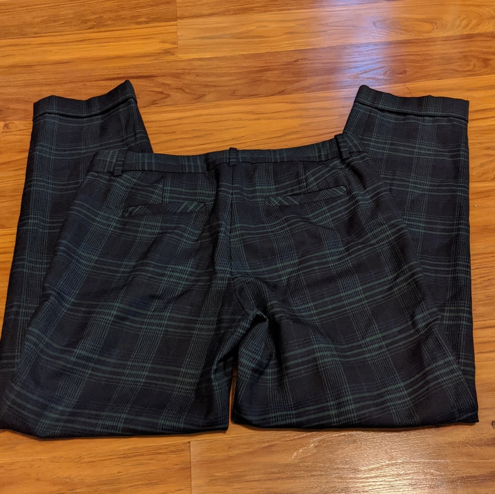 🔴SOLD🔴 J.Crew Green & Navy Plaid Pants C - Picture 4 of 6